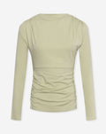 FITTED DRAPE TOP PISTACHIO