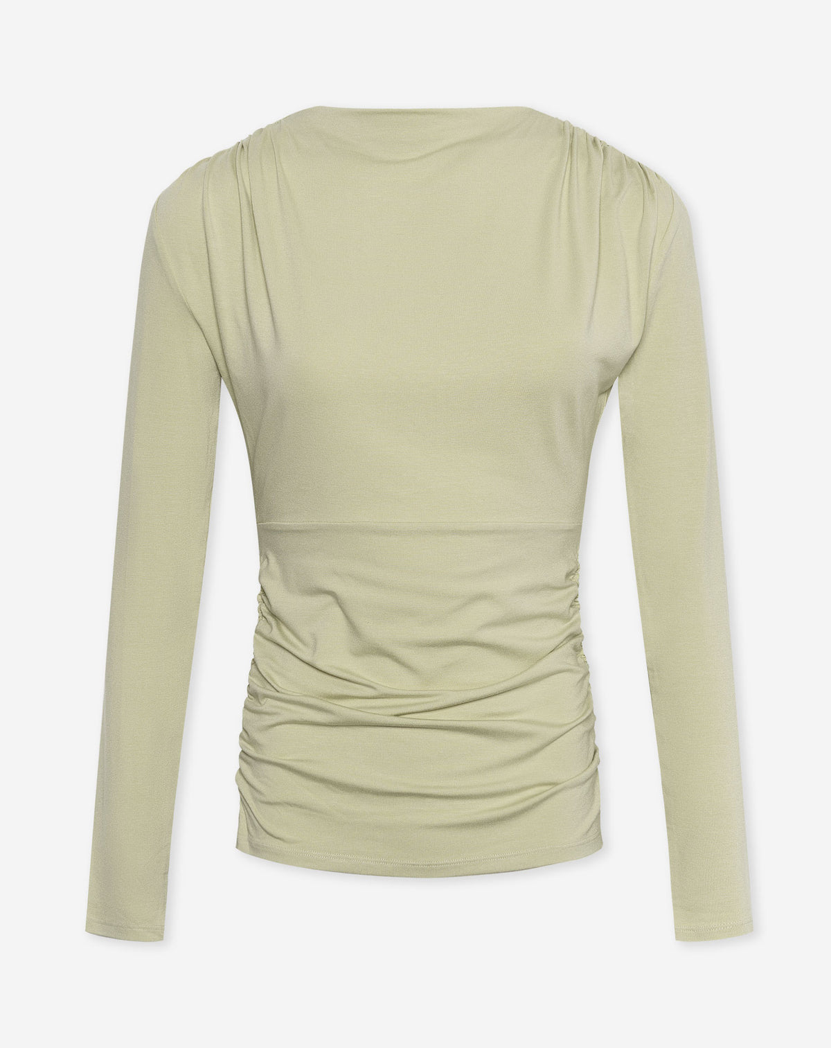 FITTED DRAPE TOP PISTACHE
