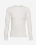 SHEER FITTED LONGSLEEVE TEE CRÈME