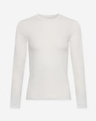 SHEER FITTED LONGSLEEVE TEE CRÈME
