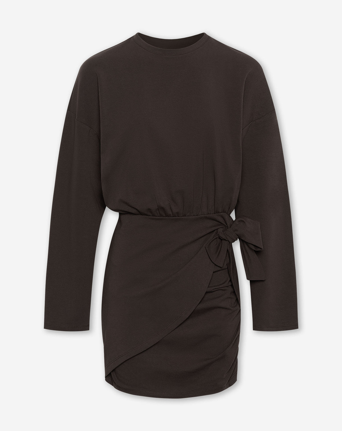 JERSEY WRAP DRESS DONKERBRUIN
