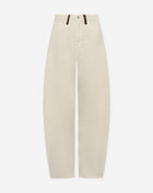 BARREL CORDUROY JEANS BEIGE