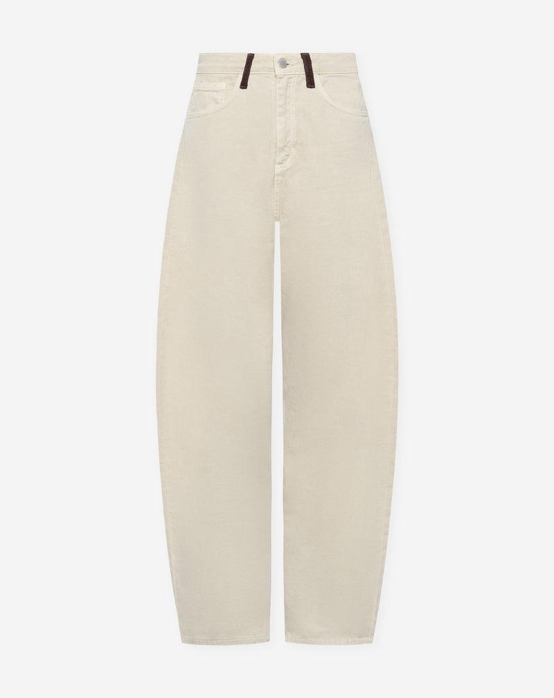 BARREL CORDUROY JEANS BEIGE