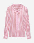 LOW COLLAR BLOUSE STRIPE ROZE