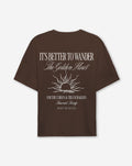 GOLDEN HOUR OVERSIZED TEE DARK BROWN