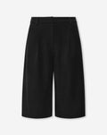 LORNA SINGLE PLEAT LONG BERMUDA BLACK
