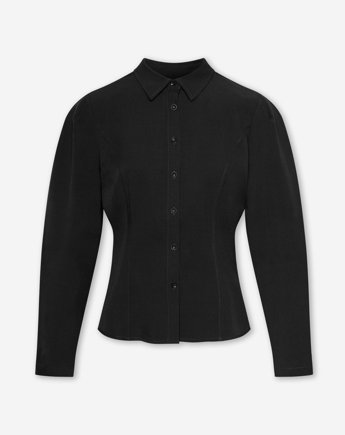 YUKI ARCHED SLEEVE BLOUSE BLACK