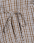 BINK SHOULDER PAD BLOUSE BRUIN CHECK