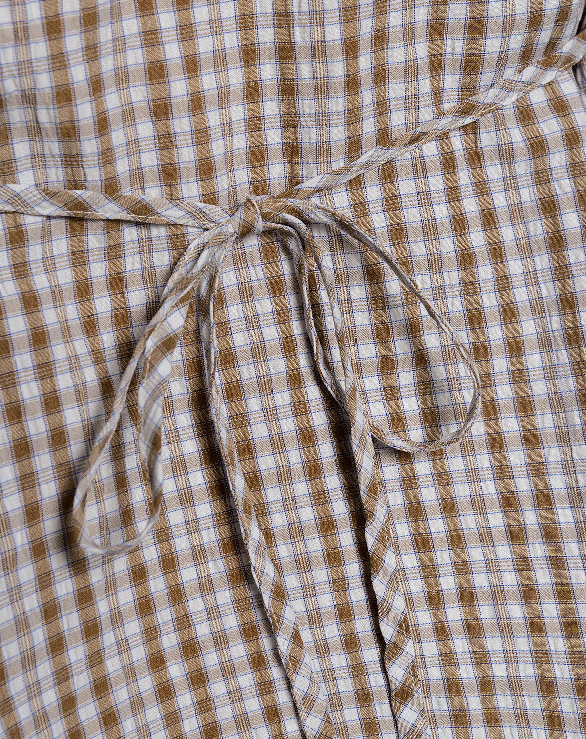 BINK SHOULDER PAD BLOUSE BRUIN CHECK