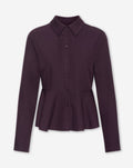 SUE PEPLUM BLOUSE DONKER BURGUNDY