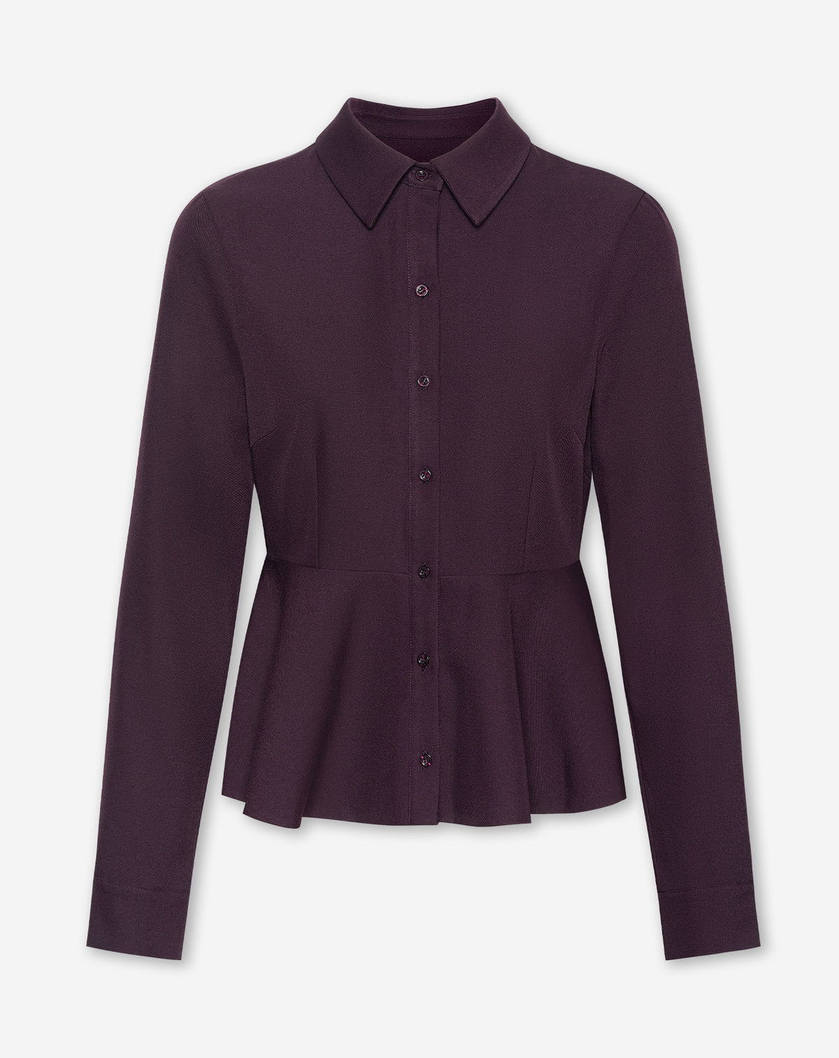 SUE PEPLUM BLOUSE DONKER BURGUNDY