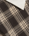 RYAN CONTRAST COLLAR CHECK BLOUSE BRUIN