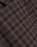 LALOU ZIPPER CHECK BLOUSE BRUIN