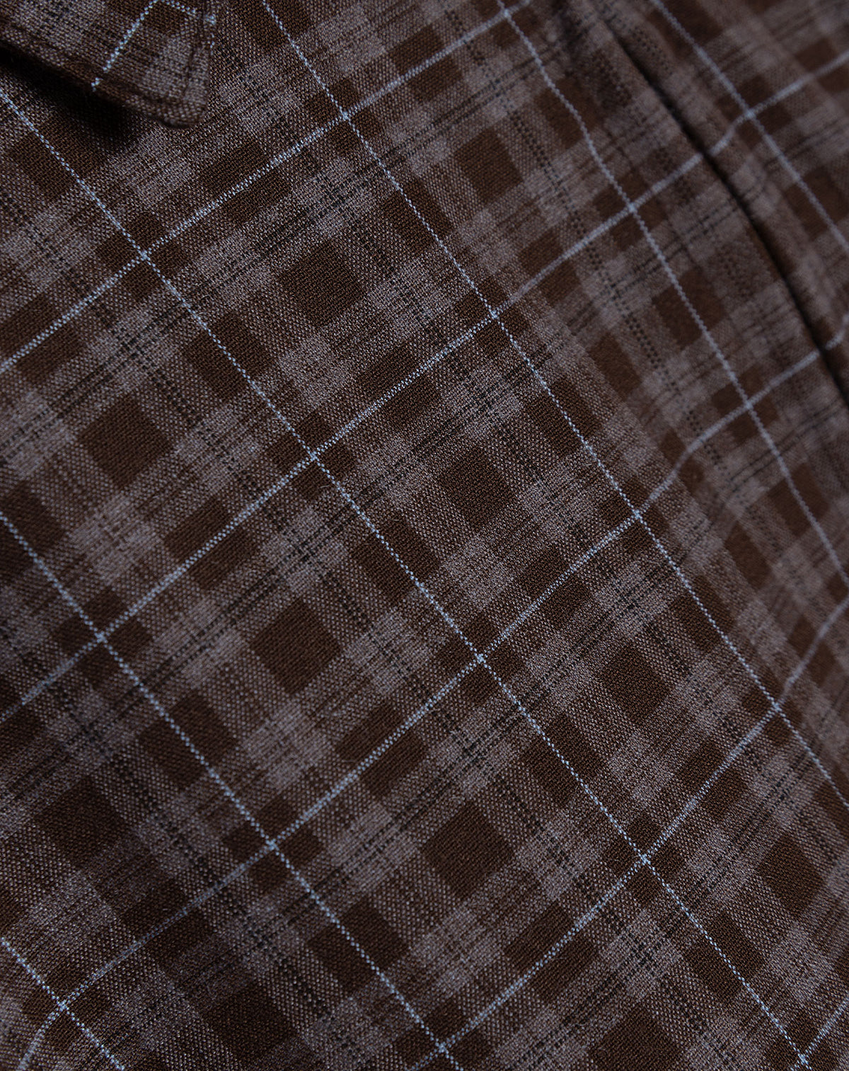 LALOU ZIPPER CHECK BLOUSE BRUIN