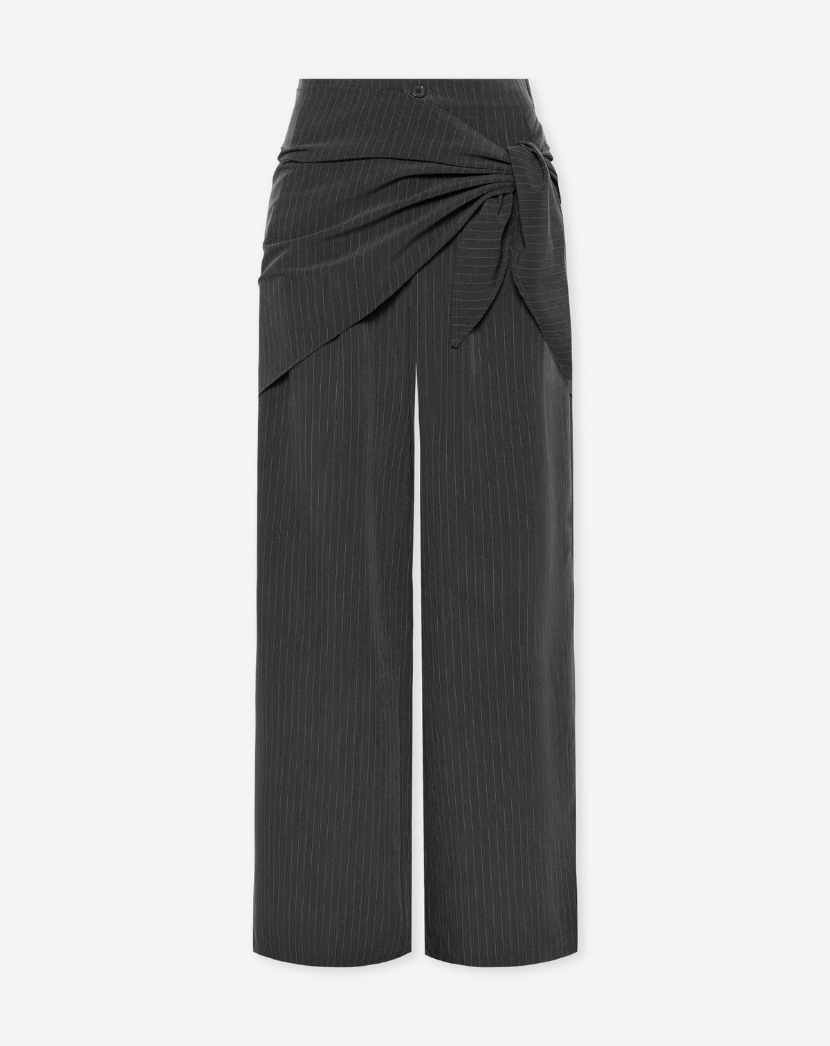 SUZ SCARF PANTALON PIN STRIPE GRIJS