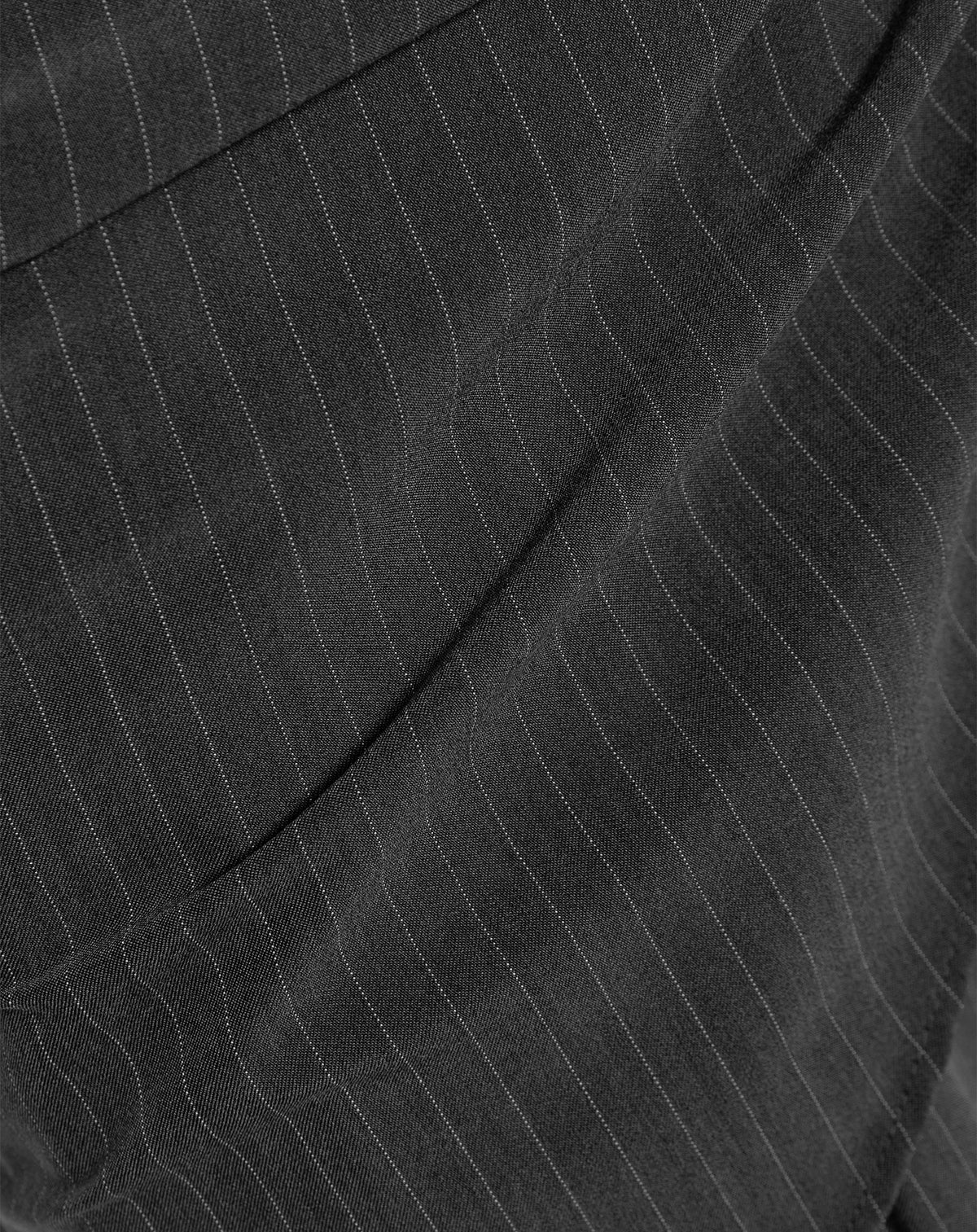SUZ SCARF PANTALON PIN STRIPE GRIJS