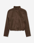 RIVIA SUEDINE BUBBLE HEM JACKET BRUIN