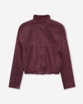 RIVIA SUEDINE BUBBLE HEM JACKET BURGUNDY