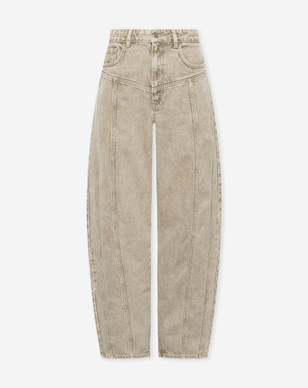 RIVER BARREL LEG JEANS BEIGE