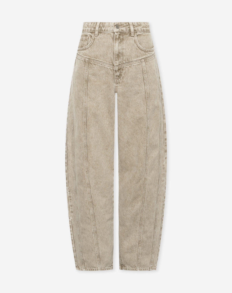 RIVER BARREL LEG JEANS BEIGE