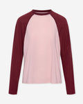CONTRAST RAGLAN TAPE OVERSIZED LONGSLEEVE TEE PINK 1