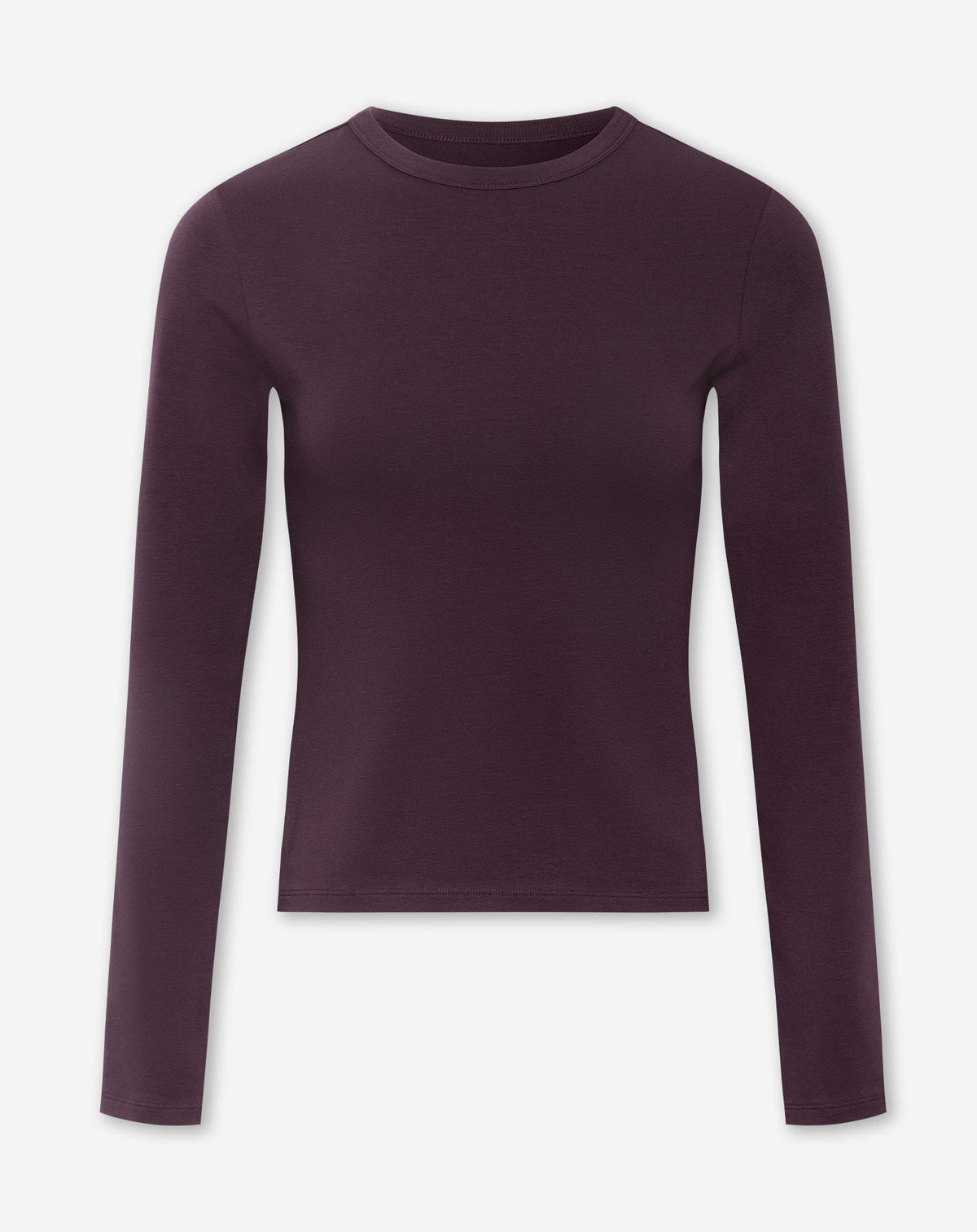 LOVI BASIC FITTED LONGSLEEVE TEE DARK BURGUNDY