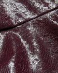 SHIVA FAUX SNAKE LEATHER PANTS PETITE BURGUNDY