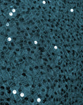 TAISA STRUCTURE SEQUINS ASYMMETRIC TOP TEAL
