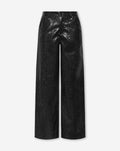 SHIVA FAUX SNAKE LEATHER PANTS PETITE BLACK