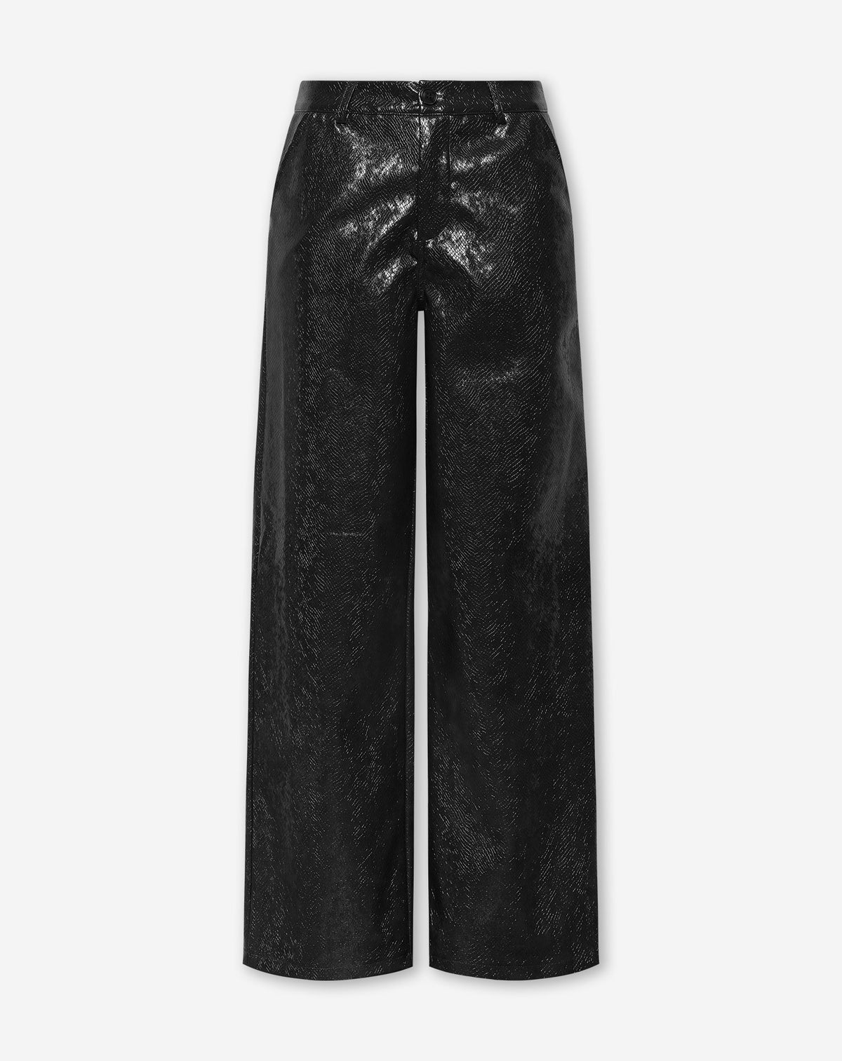 SHIVA FAUX SNAKE LEATHER PANTS PETITE BLACK