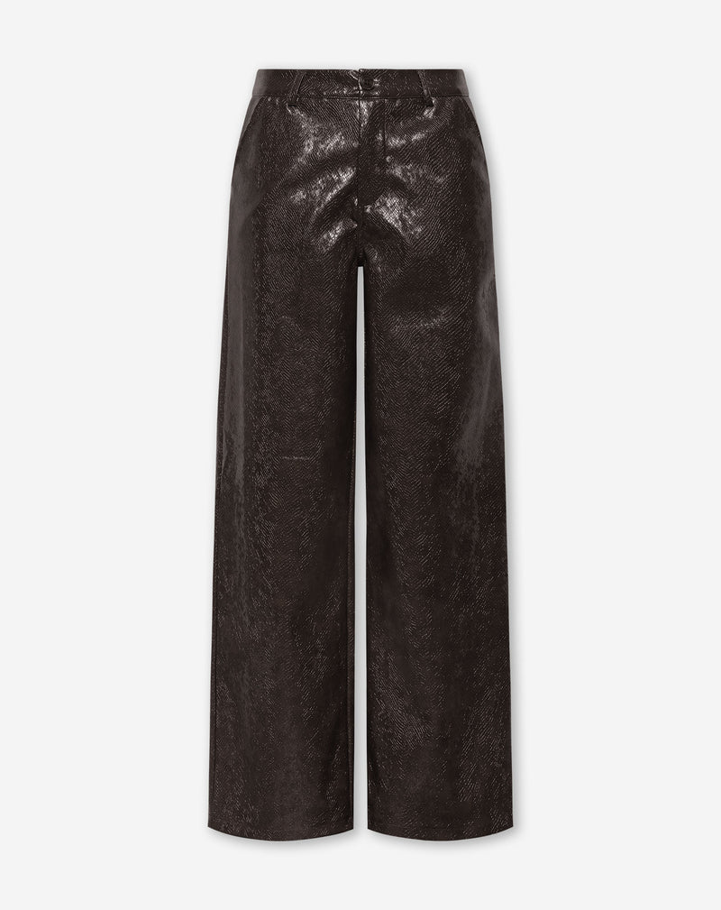 SHIVA FAUX SNAKE LEATHER PANTS BRUIN