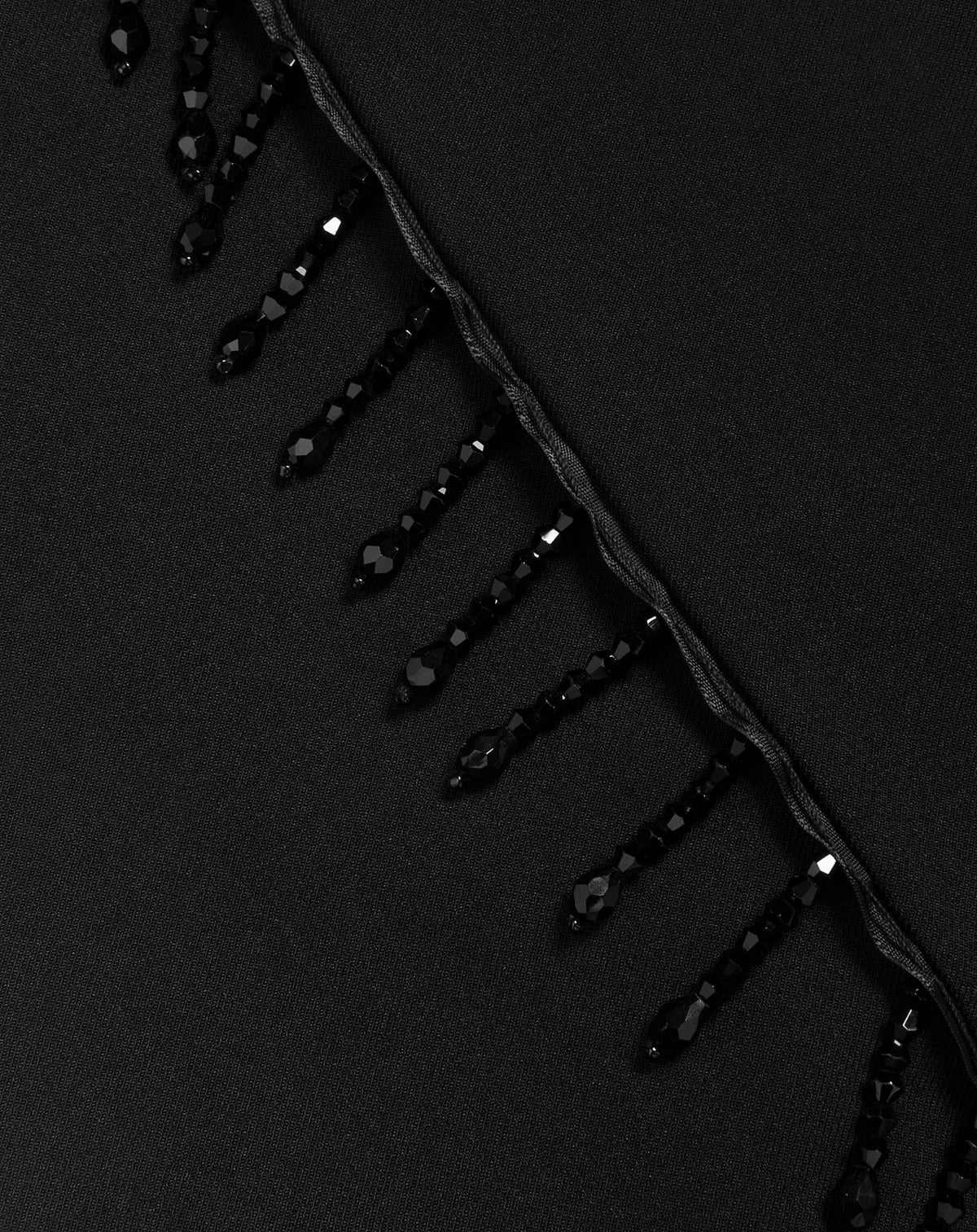 LIES BEADED FRINGE PANTALON PETITE BLACK