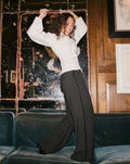 LIES BEADED FRINGE PANTALON PETITE BLACK