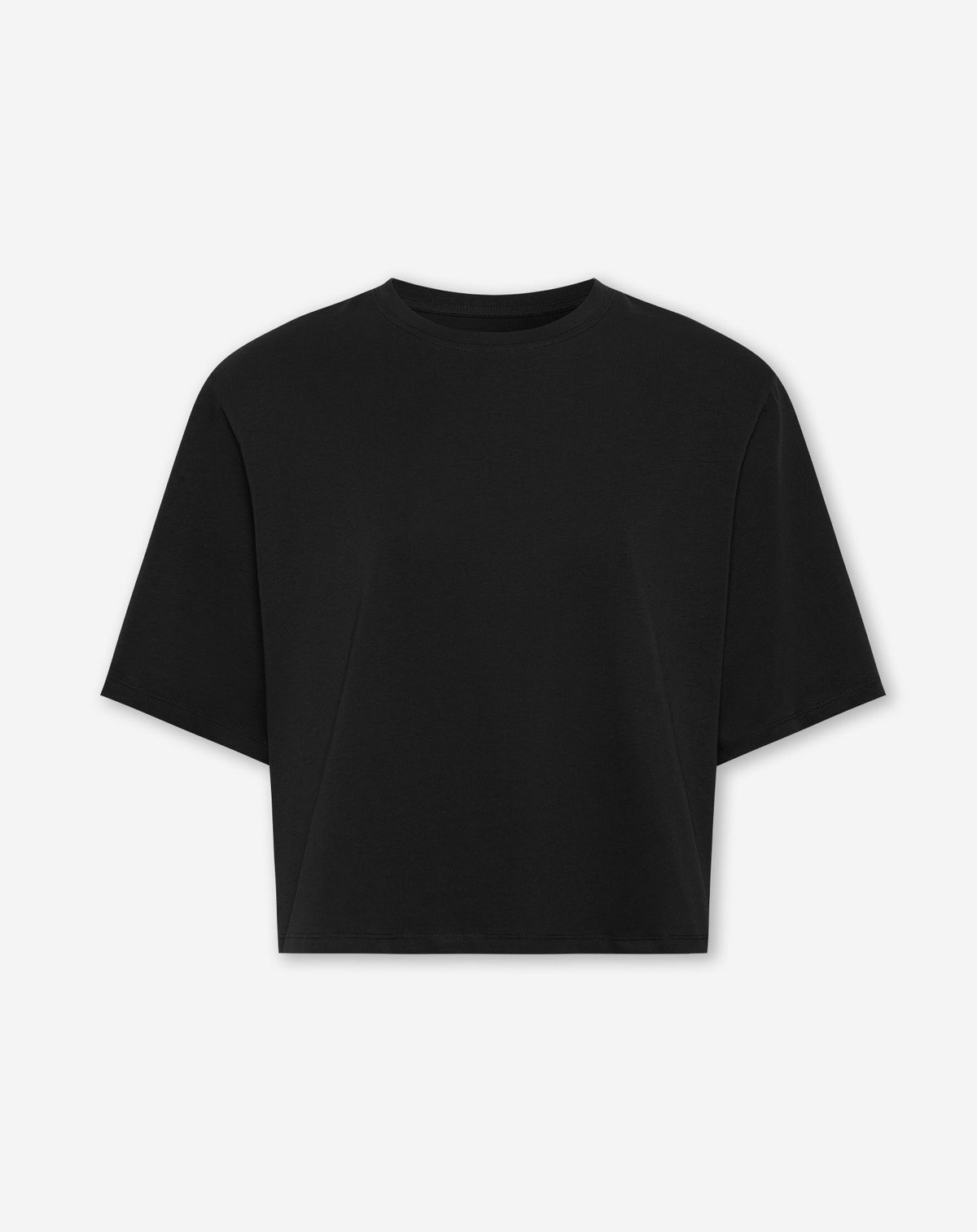 BASIC PADDED SHOULDER TEE ZWART