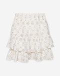 BILLIE JACQUARD LUREX SKIRT CRÈME
