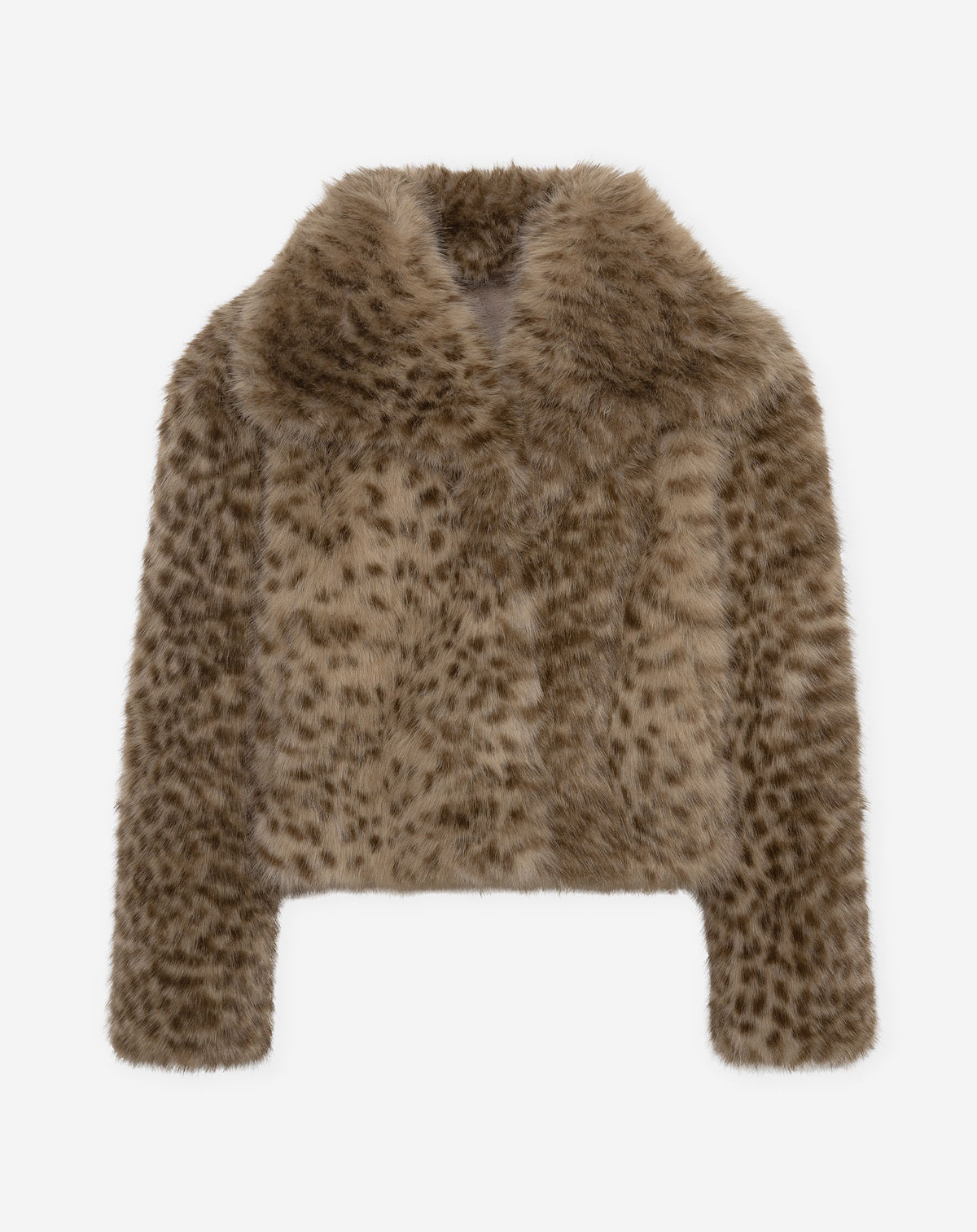 LEOPARD FAUX FUR COAT
