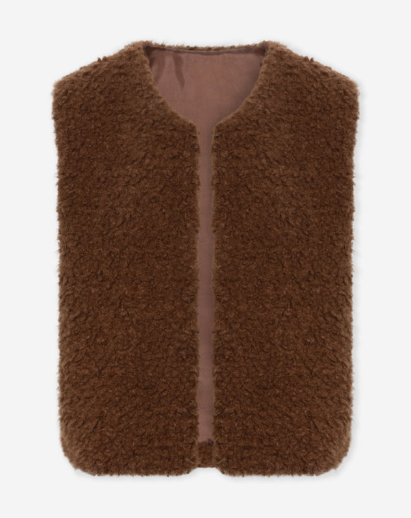 TEDDY GILET BROWN