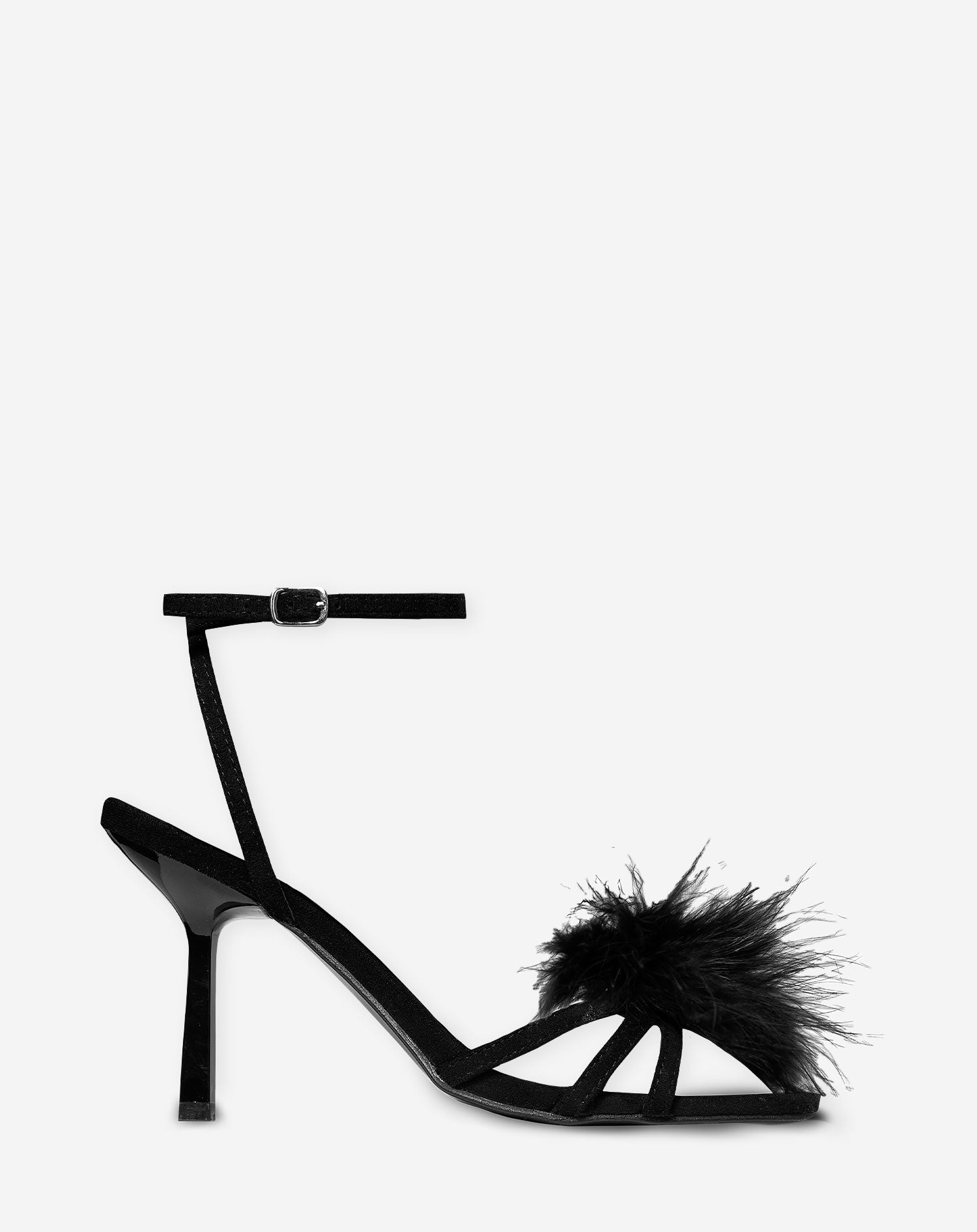 FEATHER HEELS BLACK