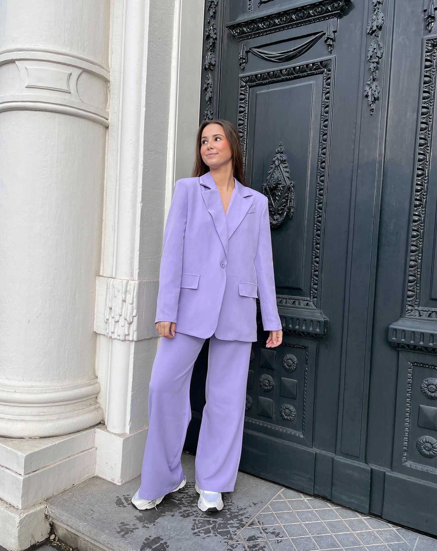 LIZZY STRAIGHT LEG TROUSERS LILAC