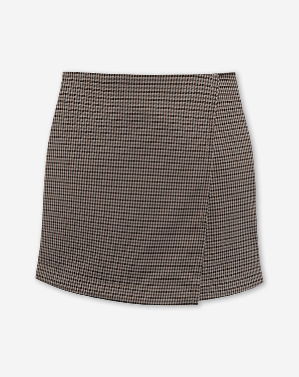 KAYLEE CHECK SKORT BROWN