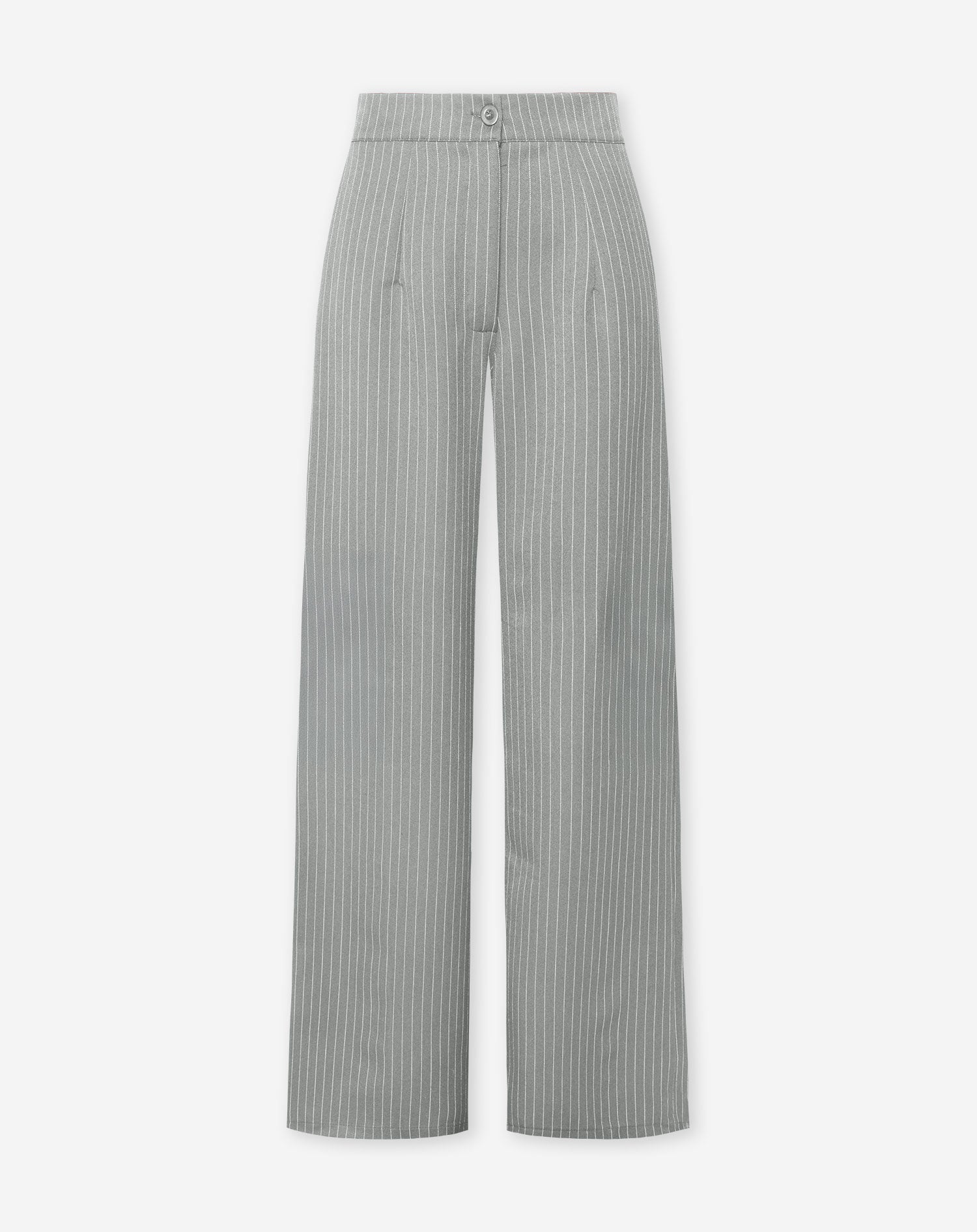 EMMA PINSTRIPE STRAIGHT LEG PANTS GREY