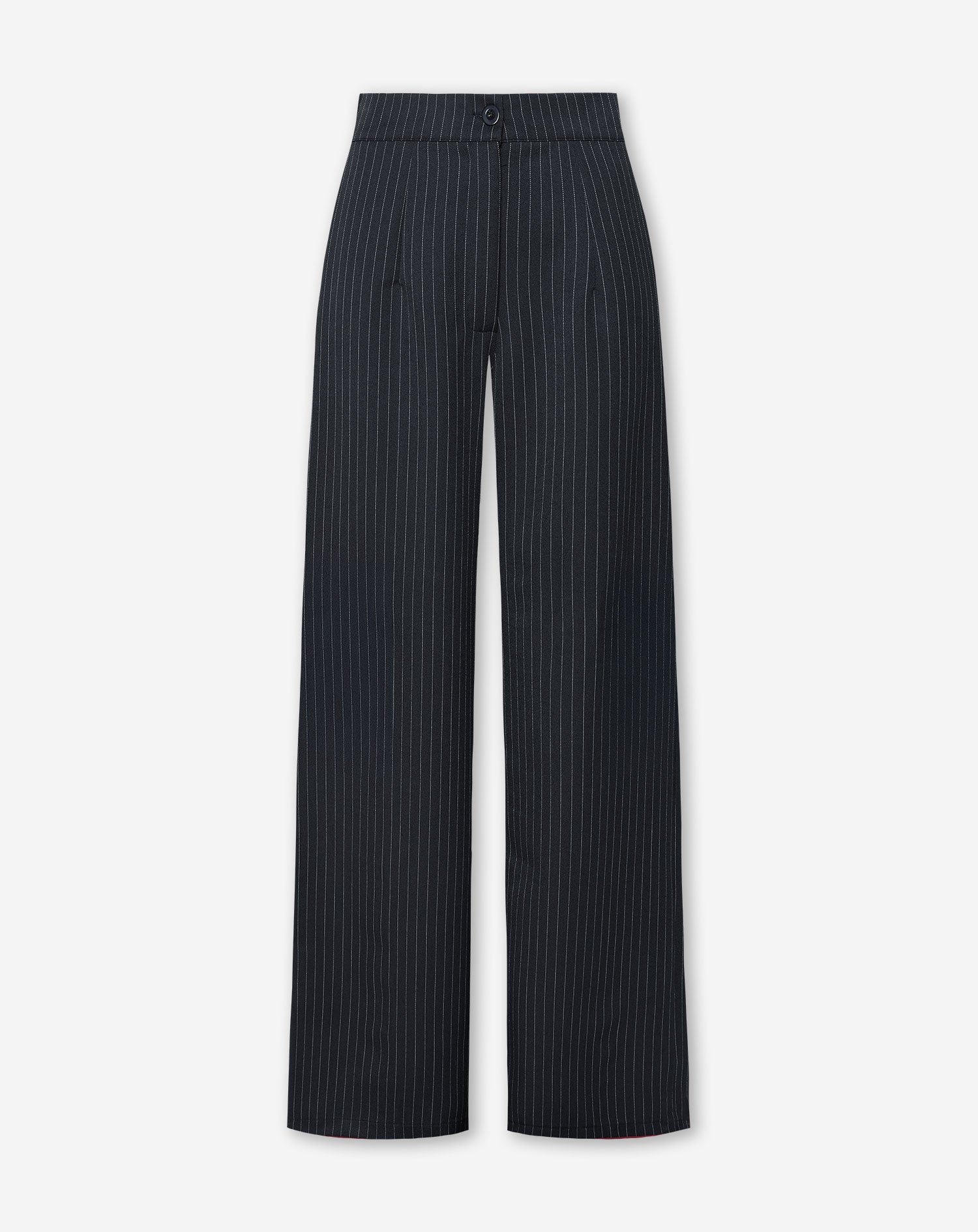 EMMA PINSTRIPE STRAIGHT LEG PANTS NAVY