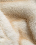 FAUX FUR ZIPPER COAT LIGHT BEIGE