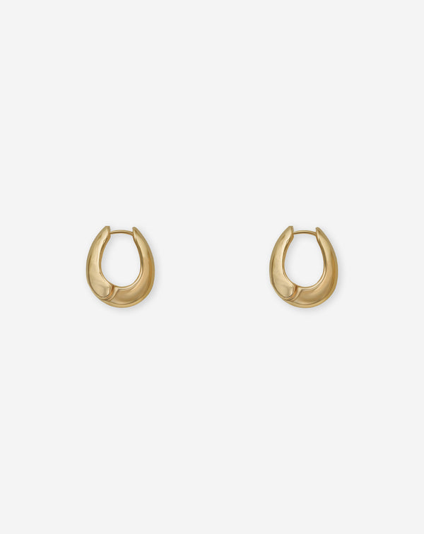 TEARDROP CHUNKY HOOP EARRINGS