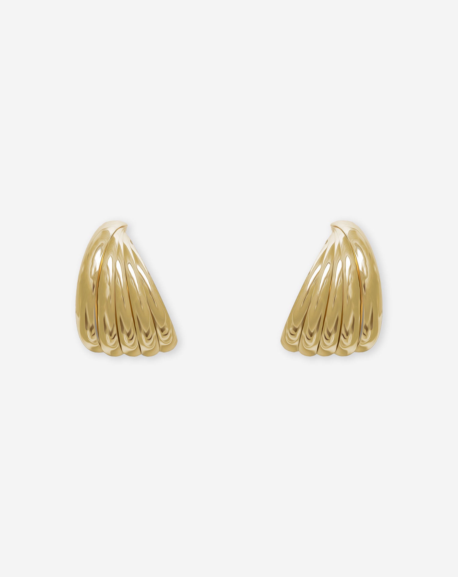 BIG TWISTED HOOP EARRINGS GOLD