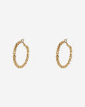 TWISTED BEADED HOOPS GOLD 1