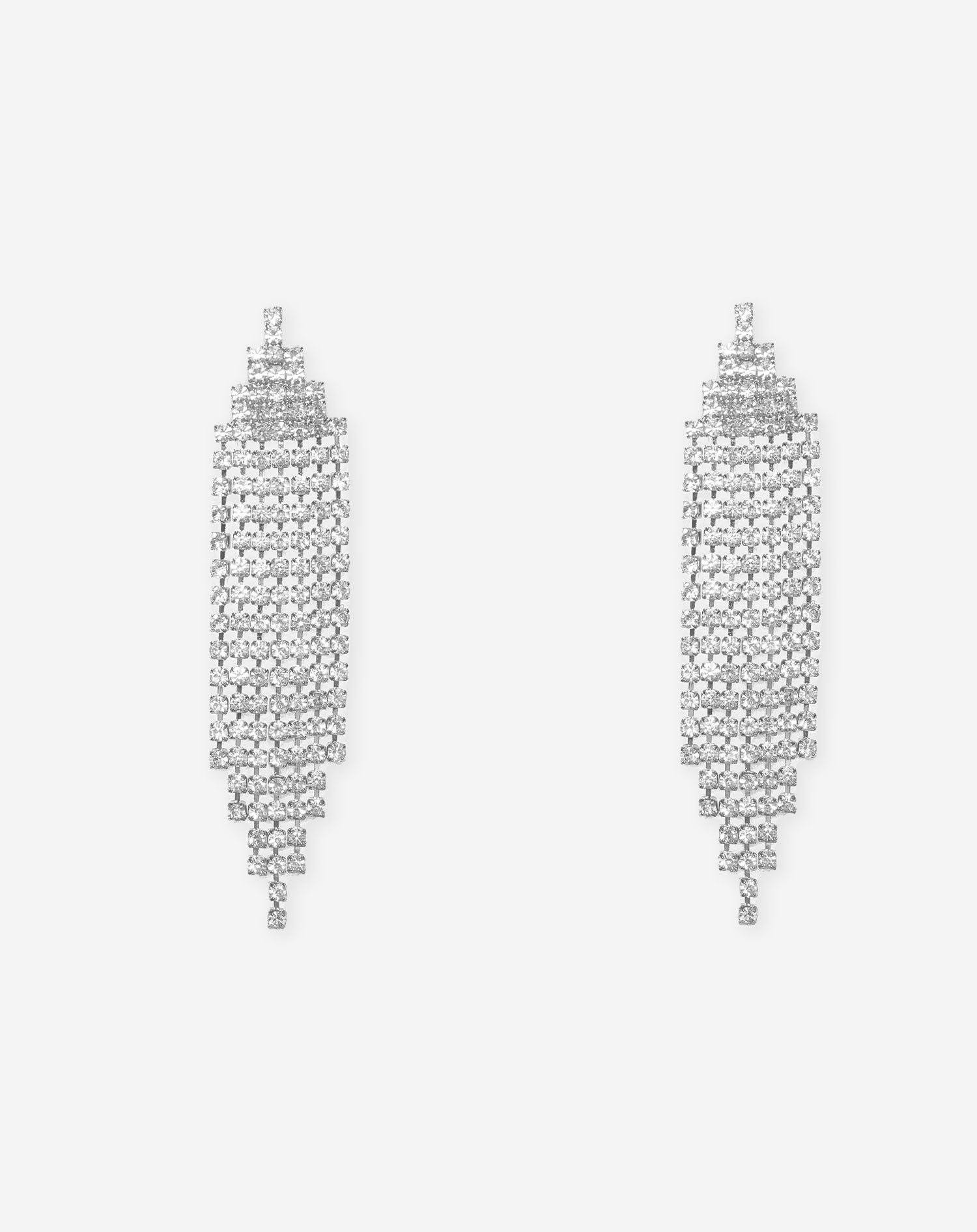 LIVY DIAMOND DROP EARRINGS SILVER