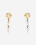 SEASHELL PEARL DROP EARRINGS