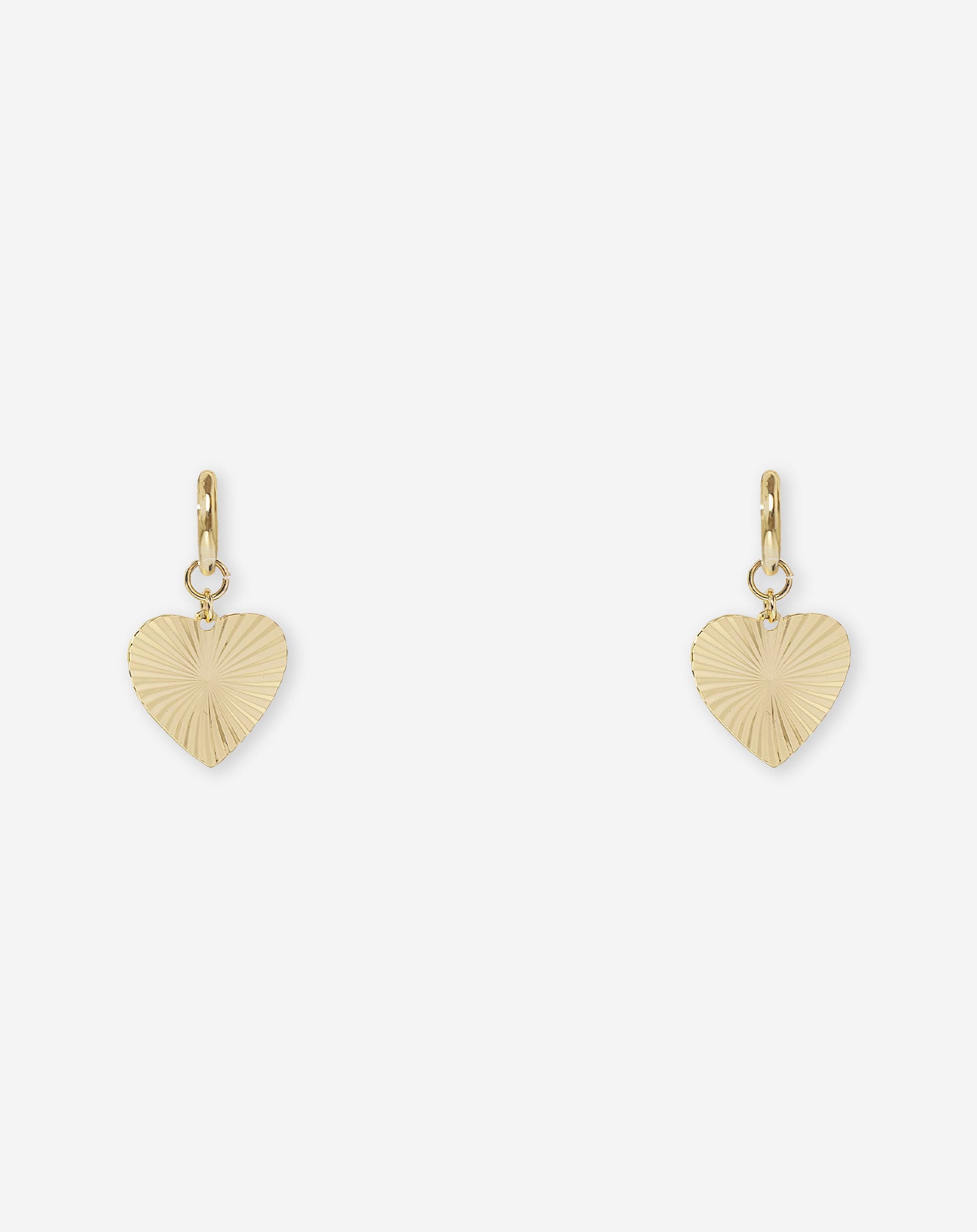 SMALL HEARTS HOOP EARRINGS GOLD