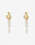 FLOWER PEARL DROP EARRINGS